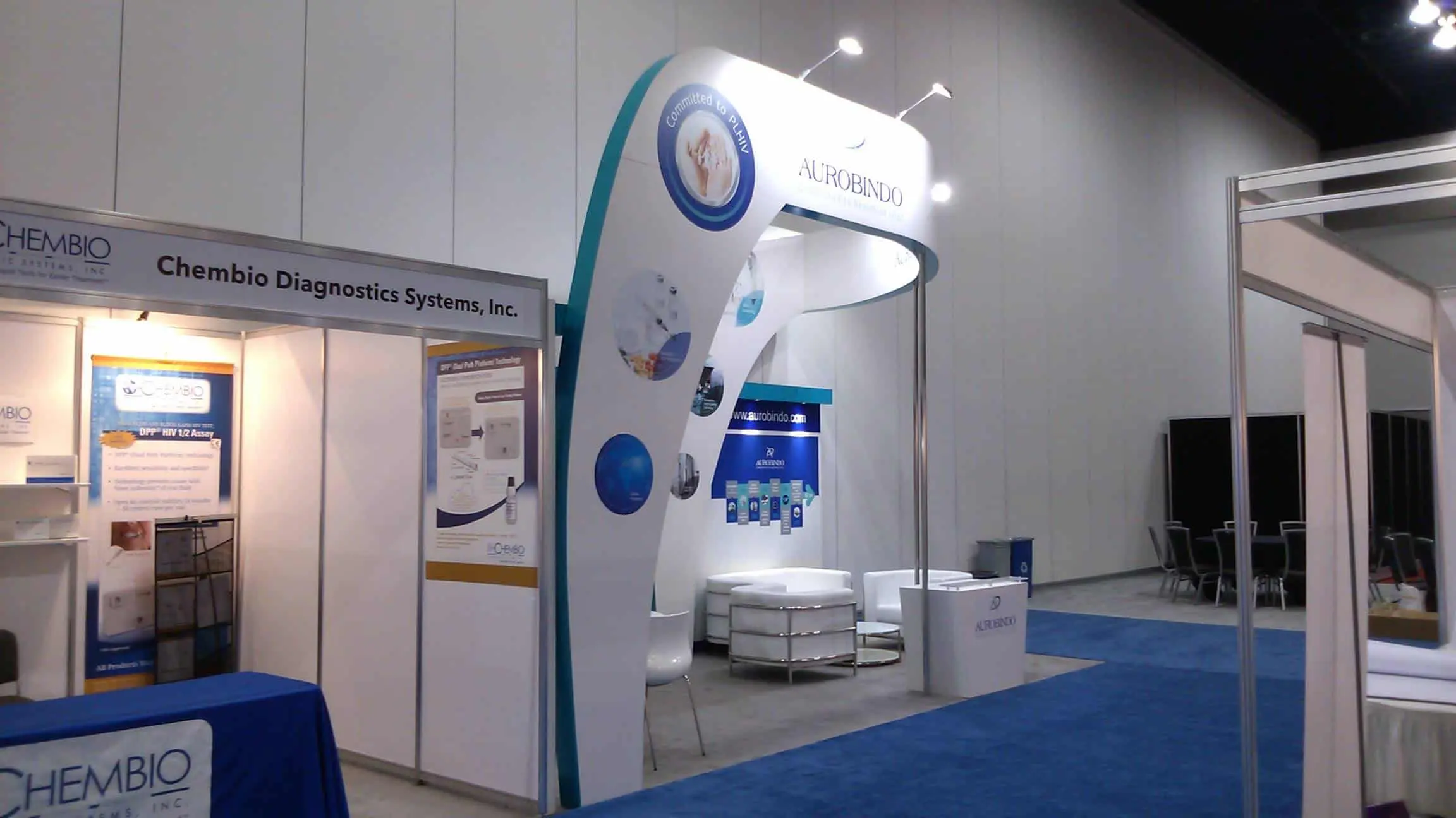 Fabrication, Installation and dismantling of Aurobindo custom display exhibit @IAS 2015, July 19-22, Vancouver Convention Center.